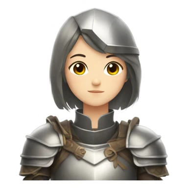 Anime girl in armor sticker