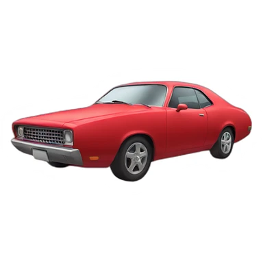 a red big car in the sky sticker