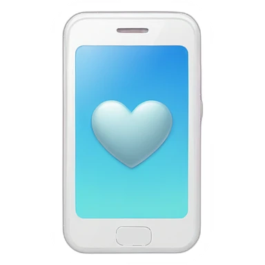 mobile phone in a heart shape sticker