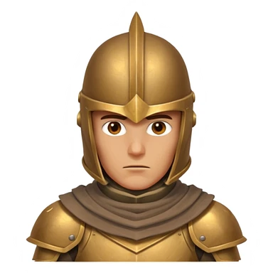armored desert guardian portrait, head and shoulders only, bronze helmet, desert cape collar, battle-worn armor, strong expression, 3D cartoon, mobile game icon style, clean background, no text, no watermark
 sticker