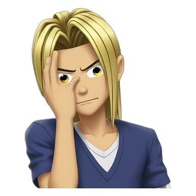 facepalm yugi muto sticker