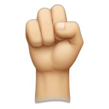 fist with thumb between index and middle finger sticker