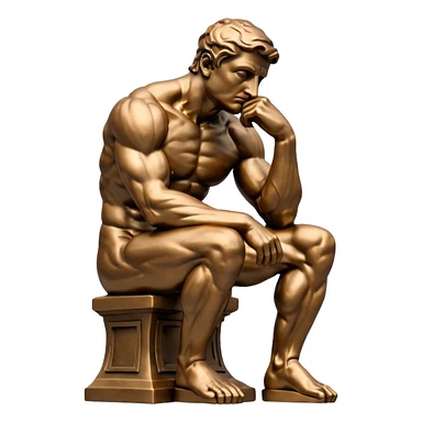 the thinker statue sticker
