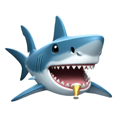 Shark with joint in mouth sticker