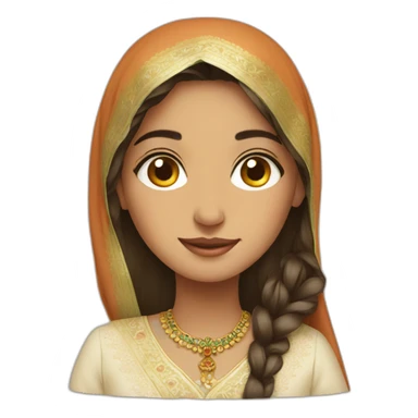 Traditional Pakistani girl sticker