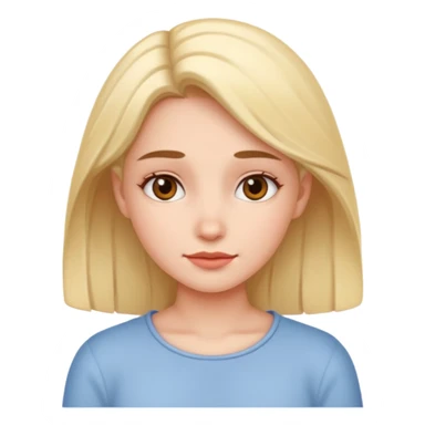 female character with sensitive skin sticker