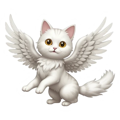 Flying cat sticker