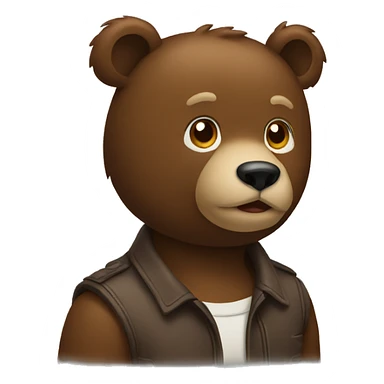 side profile full body bear sticker