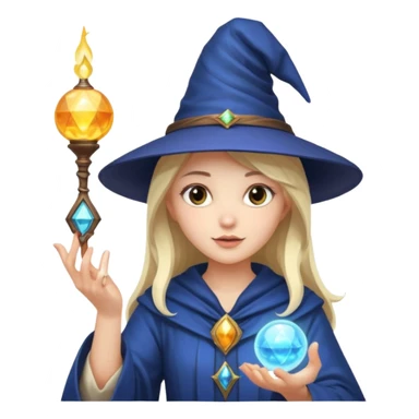 wizard young woman sticker