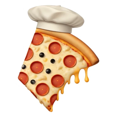 Pizza wearing hat sticker