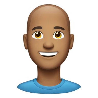 male portrait with buzz cut smile  sticker