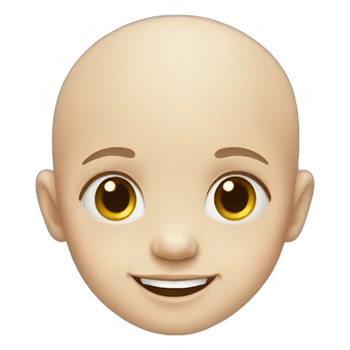 baby-smiling-with-grey-skin-bald sticker