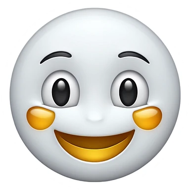 glitter white emoji smile sticker