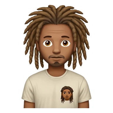 man with dreadlocks sticker