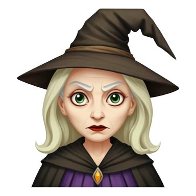 Pitonisa: mujer entre unos 40 y 50 años, cara de mala, malas intenciones, cara un poco deforme tipo bruja, y ropa antigua. cuerpo entero de la época púnica sticker