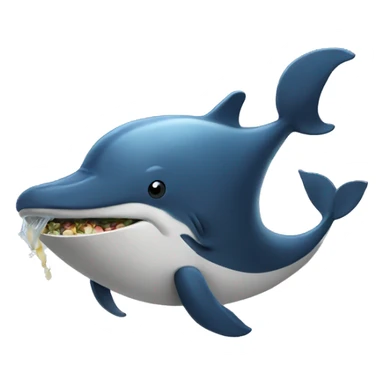A whale eating sticker