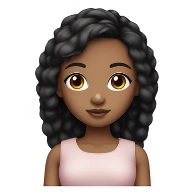 Brown doll eyes,black hair, feminine, sticker