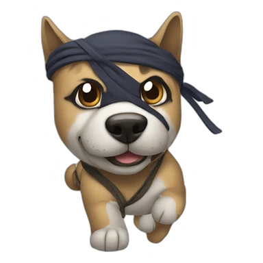 perro ninja sticker