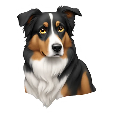 Uncertain dog American shepherd sticker