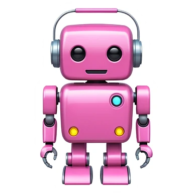 pink robot sticker