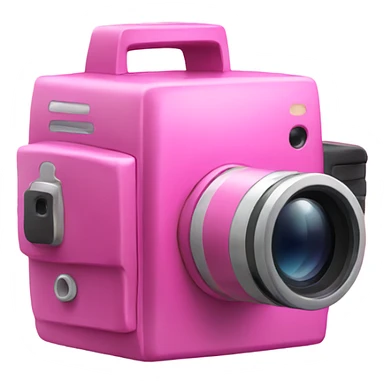 Pink video camera sticker