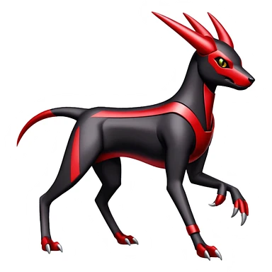 Futuristic Houndoom-Genesect-Pokémon-Fakémon-hybrid-creature sticker