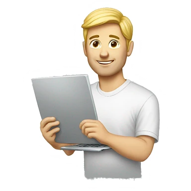 white men with loptop sticker