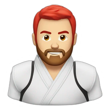 red-beared guy jiu jitsu sticker