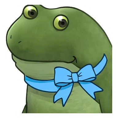 Baby blue ribbon sticker