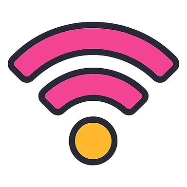 wireless symbol, simple style sticker