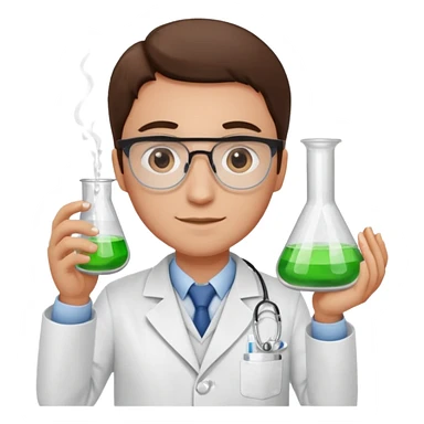 Crie emojis de uma farmacêutica mexendo com becker sticker