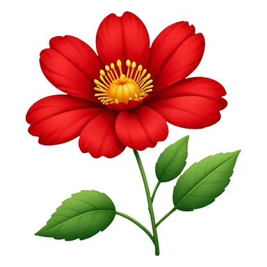 Red flower  sticker