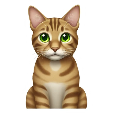 Tabby cat with green eyes sticker