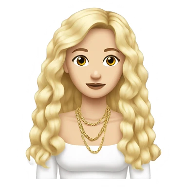 Blonde Chanel long hair german Girl Crop top sticker