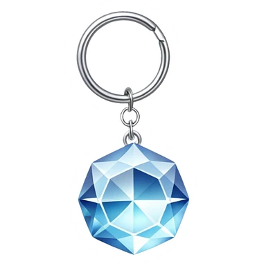 Crystal key chain – small gem or crystal charm. sticker