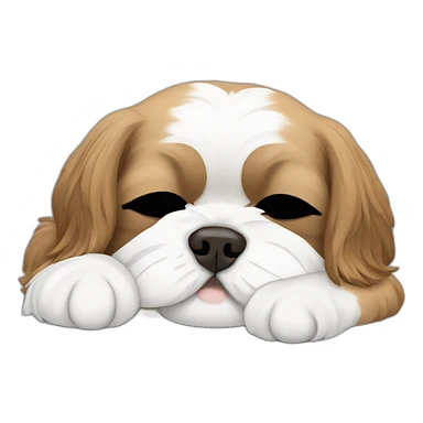 Shih tzu sleeping sticker
