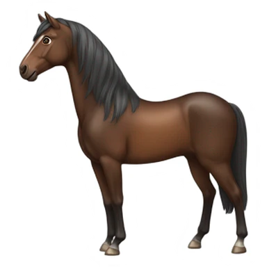 Cheval marron sticker