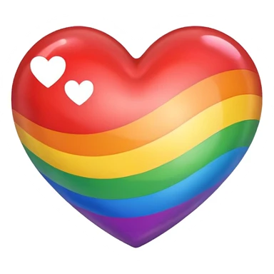heart with a rainbow fill sticker