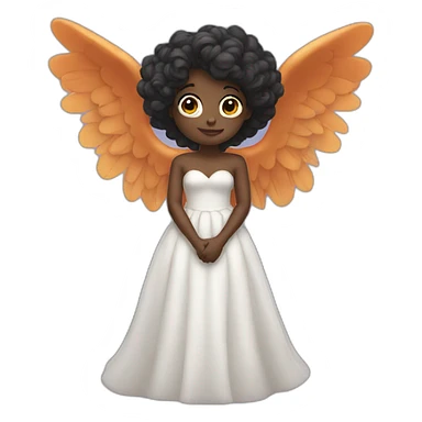 Black Angel of love like Pixar  sticker