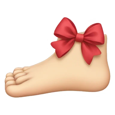 foot with bows sticker