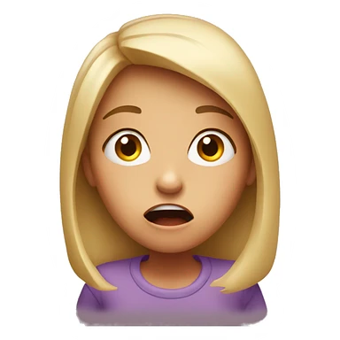 Shocked girl sticker