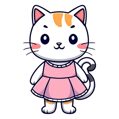 Cat Wearing a dress  sticker