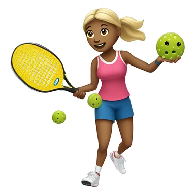 Women playing pickleball sticker