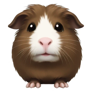 cute dark brown Guinea pig with thin white line fur between eyes sticker