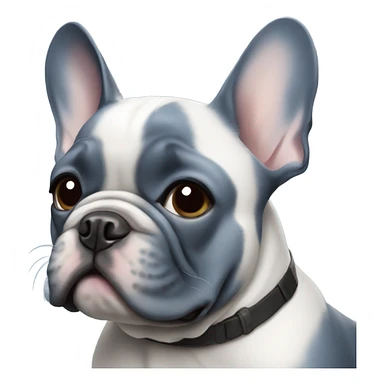 Blue French bulldog sticker