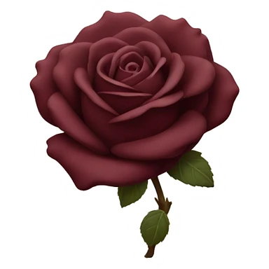 Vintage burgundy rose sticker