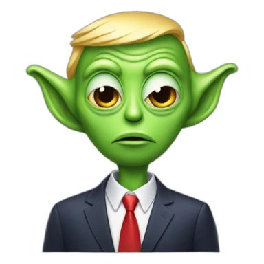 alien donald trump sticker