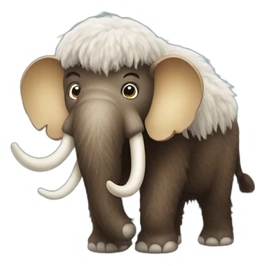 cute woolly mammoth sticker