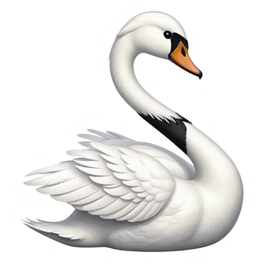 swan facing right sticker