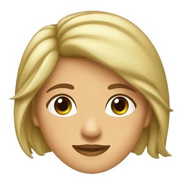 mujer con pelo ondulado mitad castaño y mitad rubio, con ojos verdes sticker